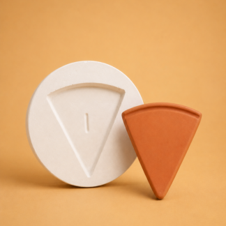 Molde de yeso para porcion de piza de ceramica MPP004