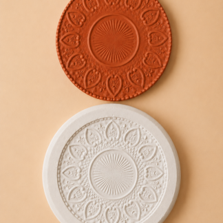 Molde de yeso plato 22 cm, con diseño MPD022