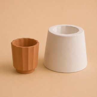 Molde de yeso para vaso, contenedor de velas de soja MVC004