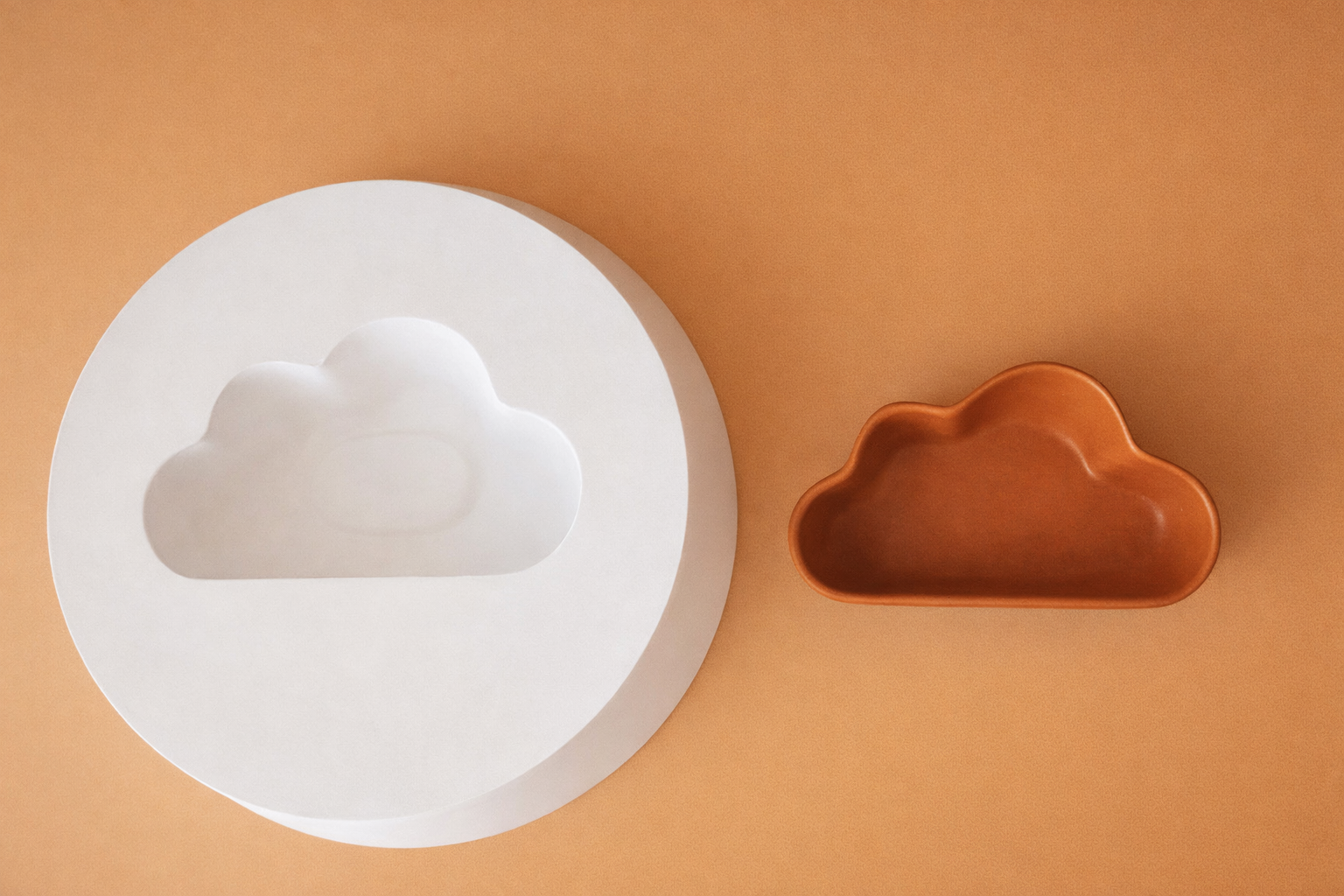 Molde de yeso para cuenco chico con forma de Nube MCNB006