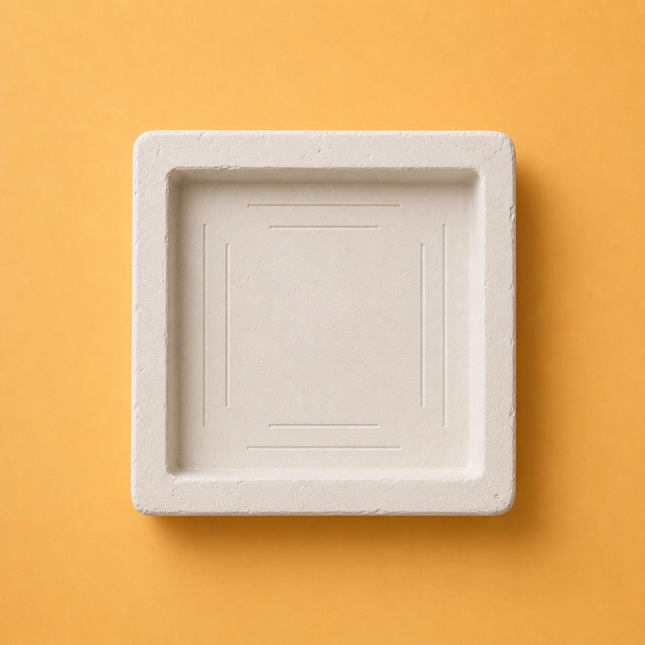 Molde de yeso para plato cuadrado MPC015 - Imagen 3