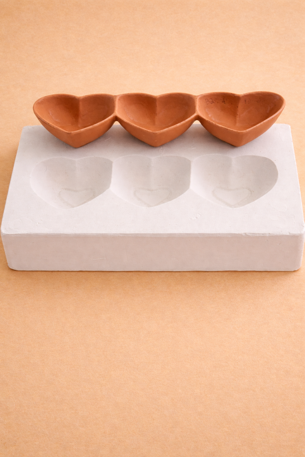 Molde de yeso bandeja para picada con forma de Corazón MBC006