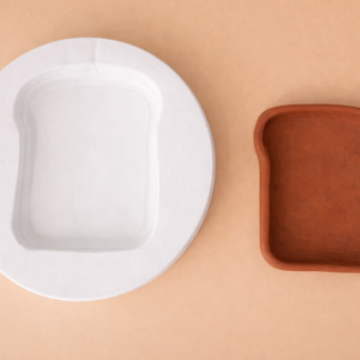 Molde de yeso pra plato con forma de Tostada MTS001