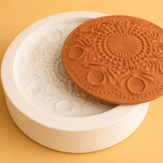 Molde de yeso para plato con diseño 02 MPD020
