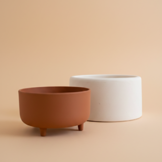 Molde de yeso para maceta con patitas MMPB004