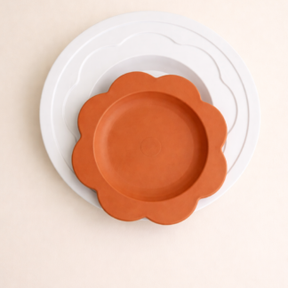 Molde de yeso para plato con forma de flor MPLF009