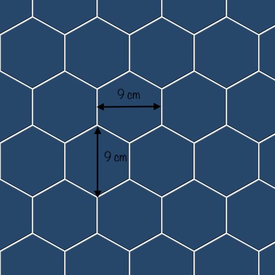 Molde de yeso para mosaico hexagono MMH001