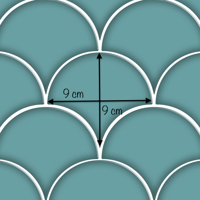 Molde de yeso para mosaicos con forma de escamas MMES001