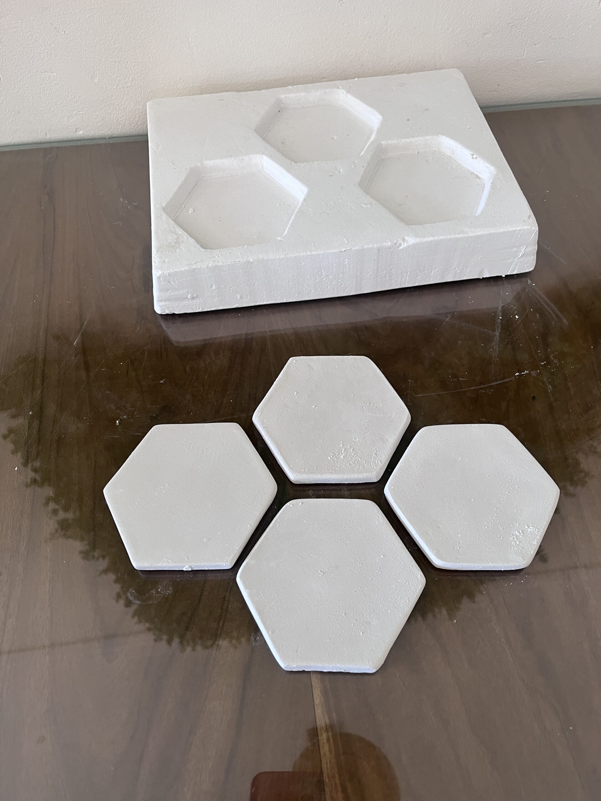 Molde de yeso para mosaico hexagono MMH001 - Imagen 5