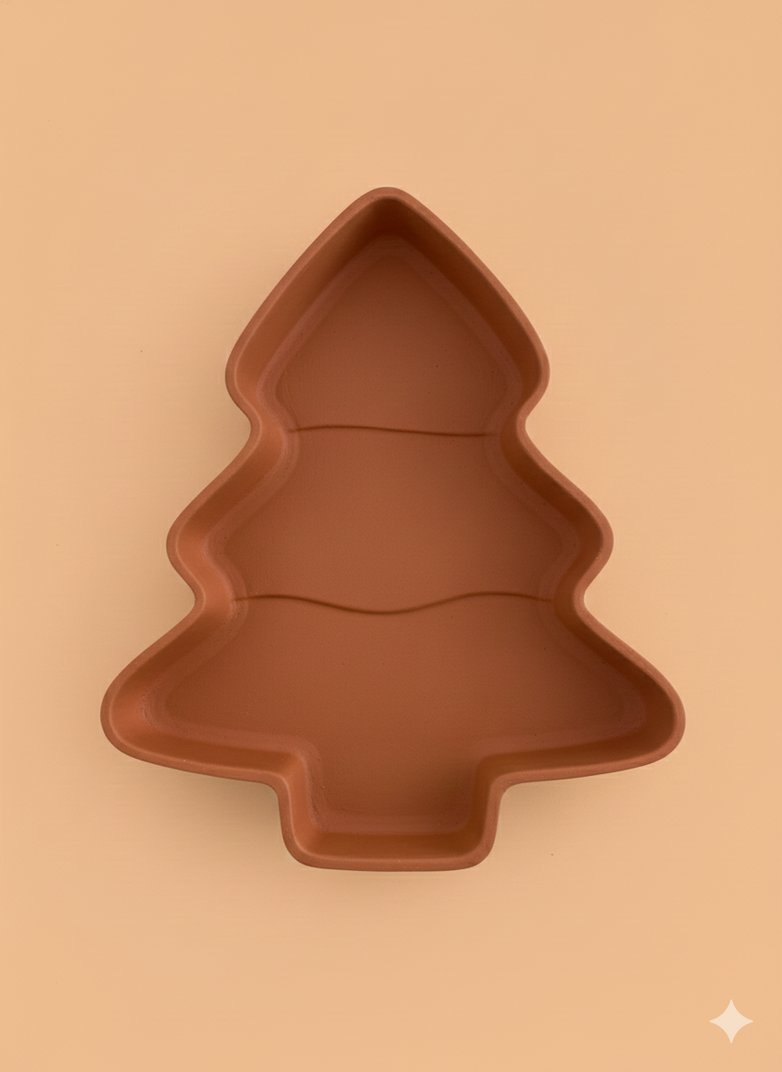 Molde de yeso para bandeja con forma de pino MBPG003