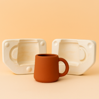 Molde de yeso para mate con asa/pocillo de cafe MMPC09