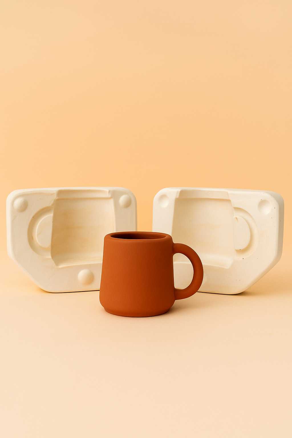 Molde de yeso para mate con asa/pocillo de cafe MMPC09