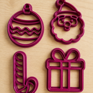 Set de Cortantes Navideños para Cerámica